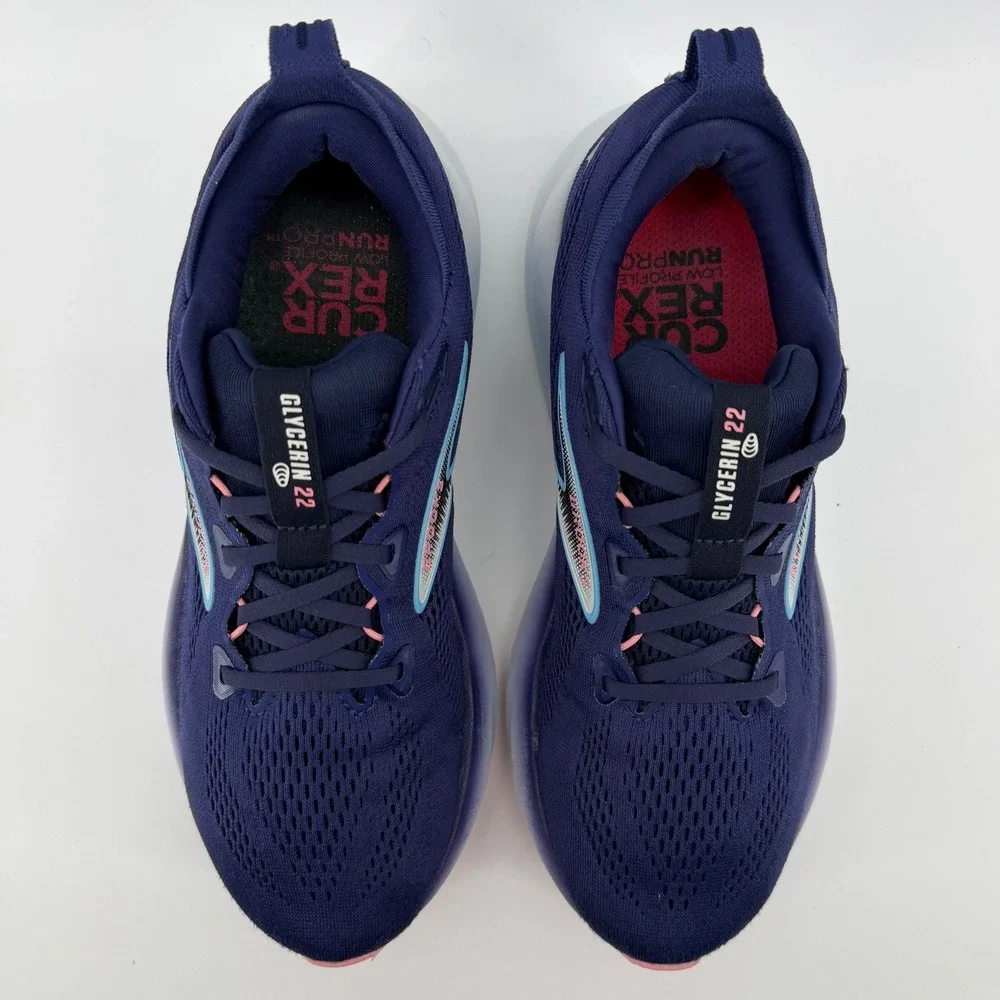 Brooks Glycerin 22 Women's 10.5B Blue Ribbon Peacoat Dianthus Road Running Shoe